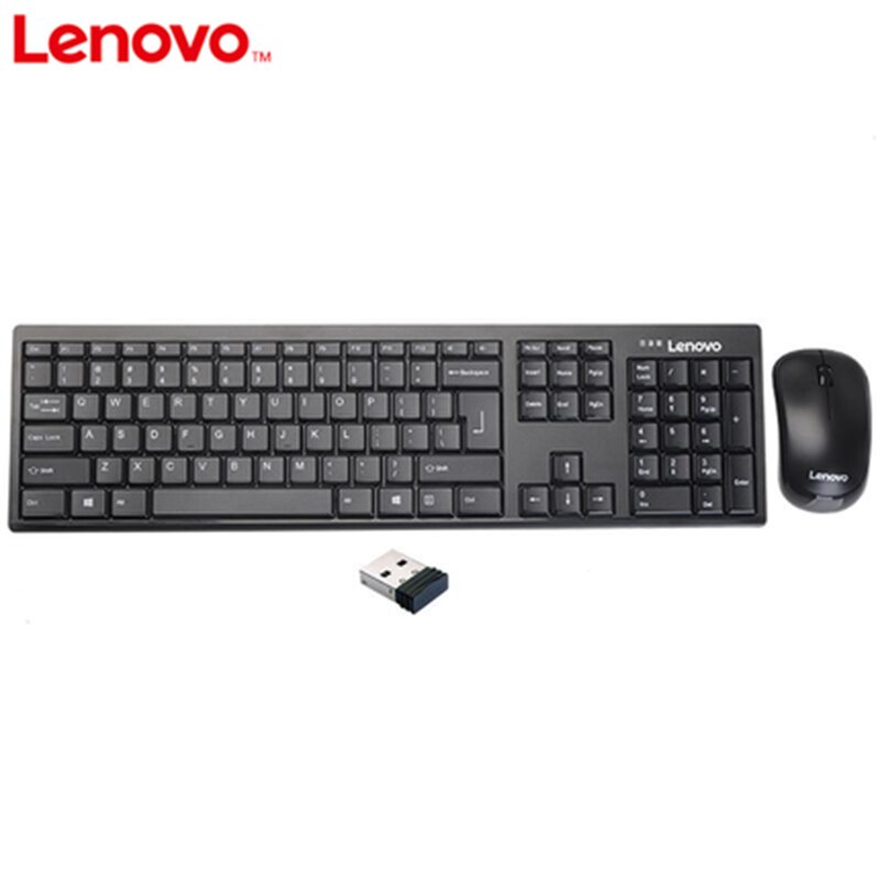Lenovo original trådlös mus kit  kn100 slim notebook desktop spel mus kit kontor tangentbord mus mini tangentbord mus: Default Title