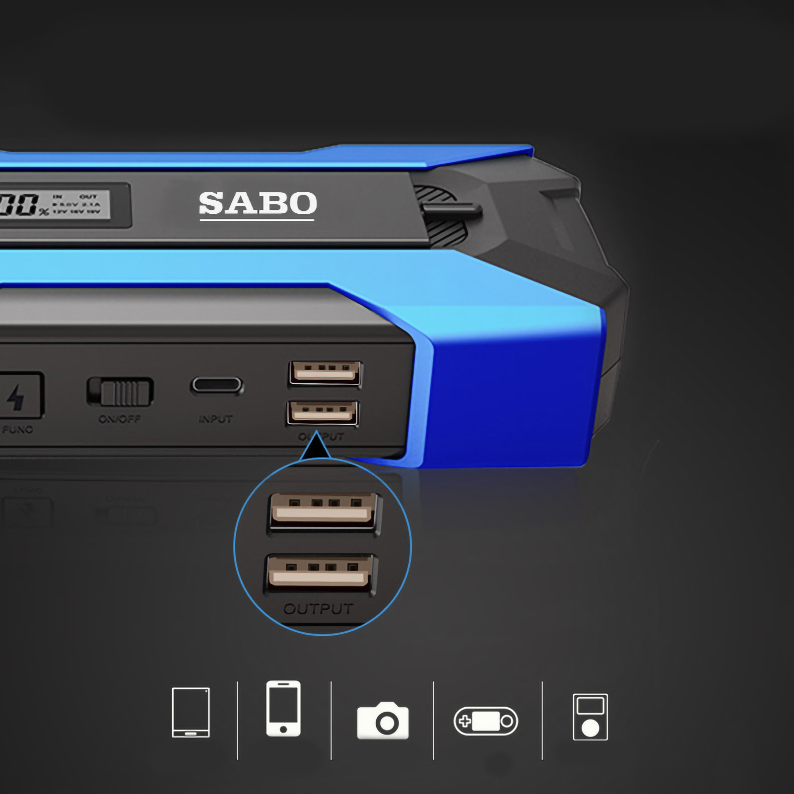 Car Jump Starter Starter Device Battery Power Bank 12V Portable Car Emergency Starter Power Emergency Booster Battery Starter