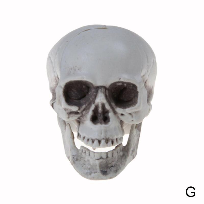 Statues Sculptures Halloween Decorations Artificial Plastic Bone Party Horror Skull Head Ornament Model Bar Skull Scary Ske L1R8: 9x10x13.5cm