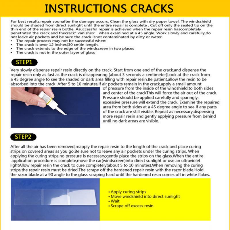 Diy premium bil crack forrude reparation injektor sæt auto rude glas forrude split ridse harpiks reparation gendannelsessæt