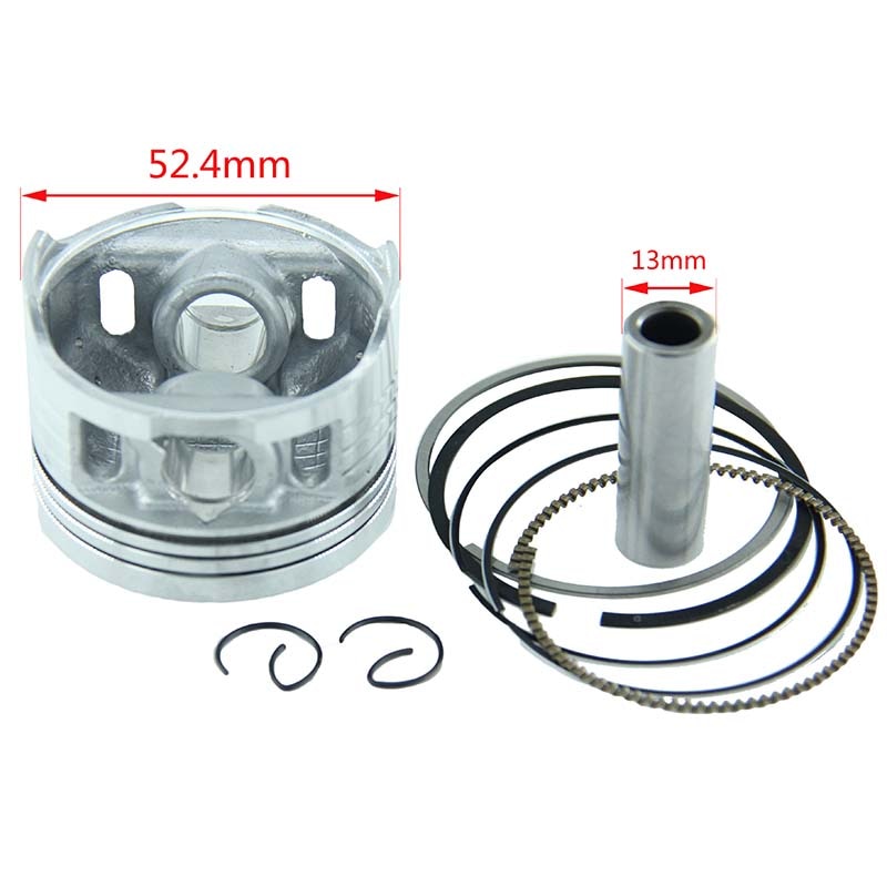 Piston Pin Assembly Motorcycle Piston Ring Pin Set Kit Assembly 52.4mm... – Vicedeal