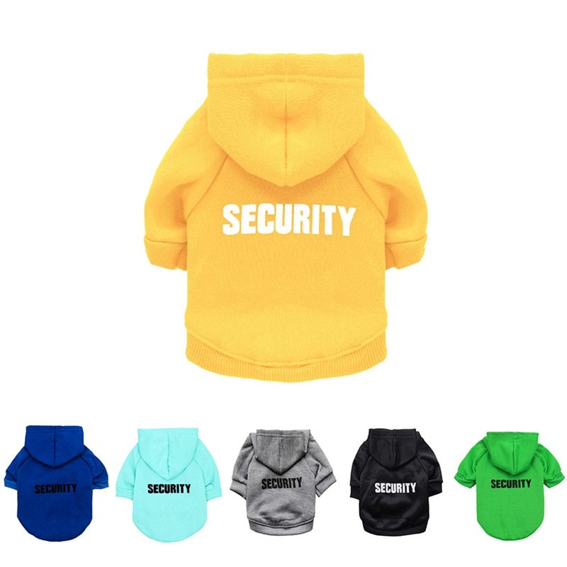 Security Dog Cat Clothes Pet Cat Coats Jacket Hoodies For Cats Dog Outfit Warm Pet Clothing Rabbit Animals Pet Sweatshirt