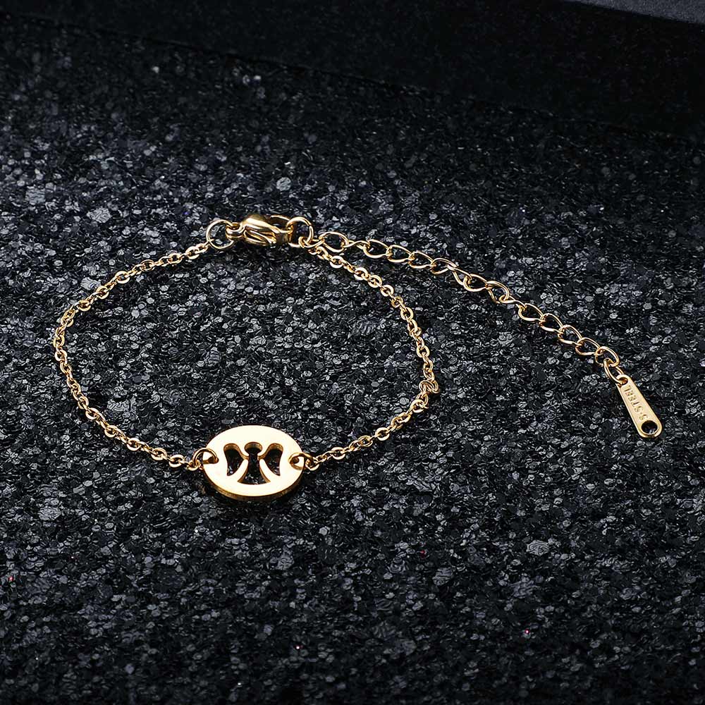 AAAAA di Qualità in Acciaio Inox 100% di Angelo di Fascino Del Braccialetto per Le Donne Donna di Alta Polacco Pendenti E Ciondoli Bracciali Favoloso Braccialetto