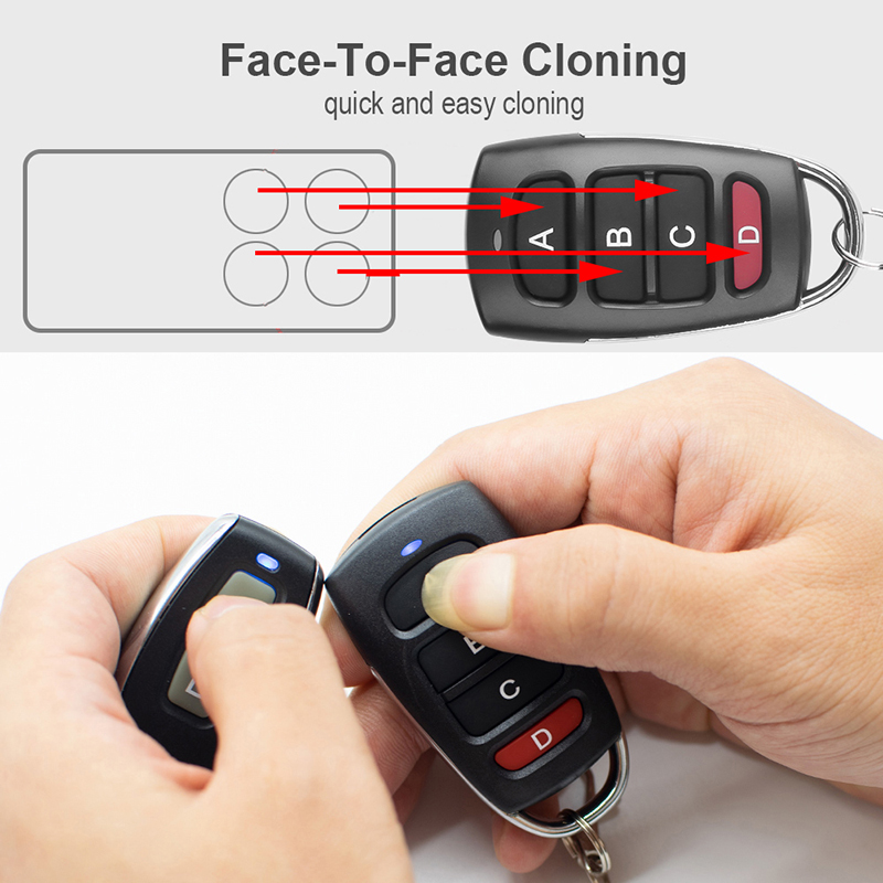 For 8 / 10 DIP Switch 433MHz Remote Control Duplicator Garage Door Opener 433.92MHz Fixed Code Clone Multi Brand Gate Controller