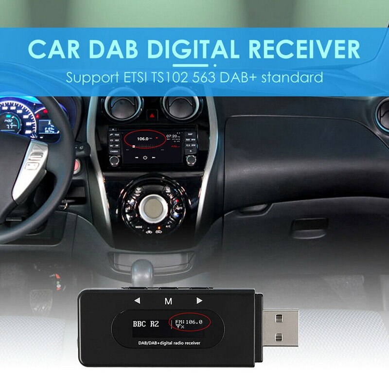 Auto Dab Digitale Radio Ontvanger Usb Fm-zender O Broadcast Adapter