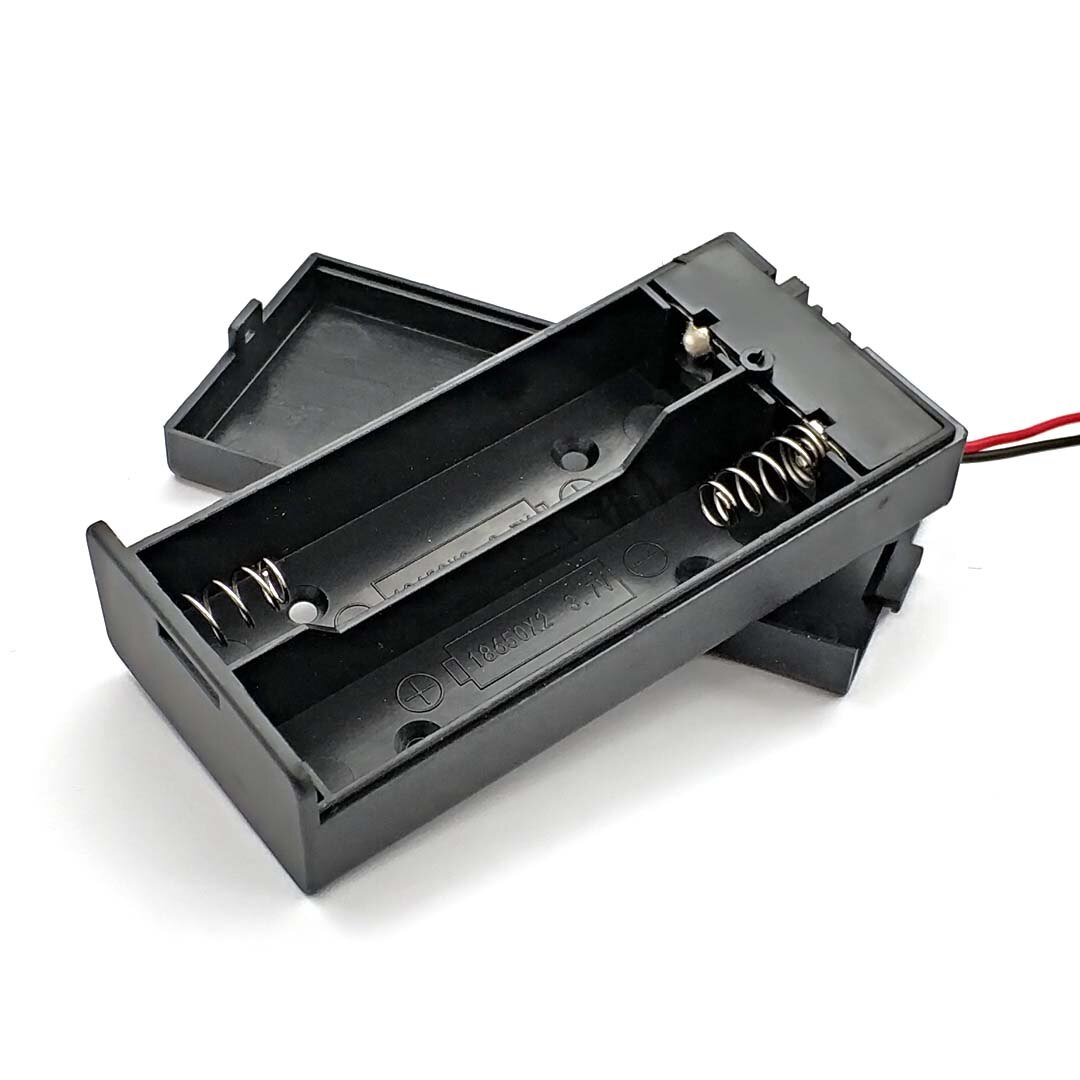 3.7V 2x 18650 Battery Holder Connector Storage Case Box with ON/OFF Switch with Cable