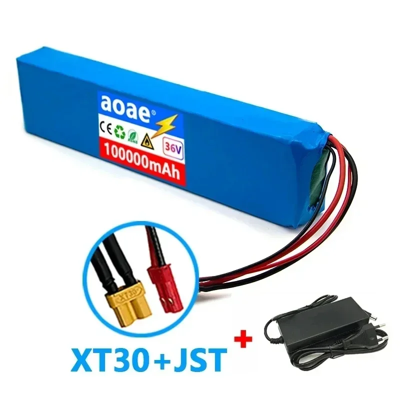 36 V 100 Ah 18650 wiederaufladbarer Lithium-Akku 10S3P 1000 W Leistung modifiziertes Fahrrad-Roller-Elektrofahrzeug mit BMS: Champagner