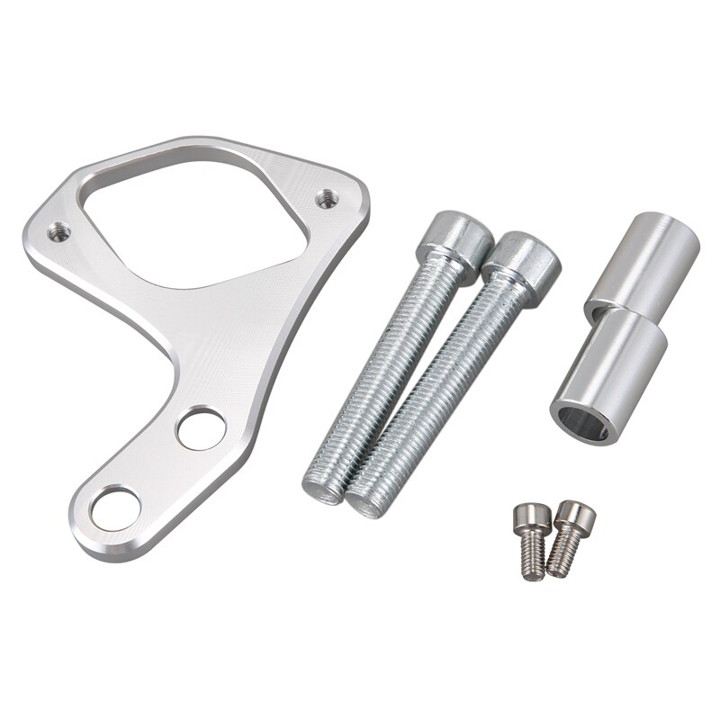 Left Ignition Key Relocation Bracket for Triumph Bonneville T100/SE Scrambler Thruxton 2001 (Silver): Default Title