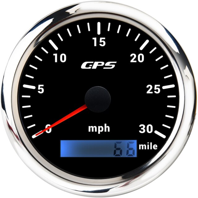 85mm GPS Speed Gauge Meter 0-30/60/120/200 Km/h MPH 0-80/160 MPH 7 Colors Backlight for Truck Car Yachts: 30MBS