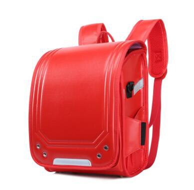 Marca japonesa randoseru crianças mochila para crianças sacos do plutônio águia sólida a4 infantil adolescente saco de escola ortopédica 2022: red