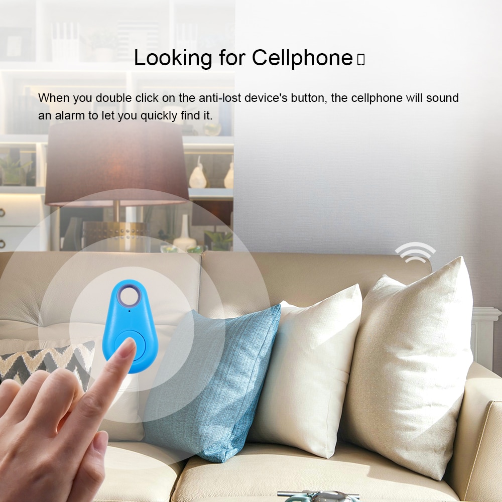 Gps mini smart tag tracker trådlös bluetooth anti-förlorad larm för plånboksväska barn nyckelsökare husdjur hund katt lokaliserare svart röd vit