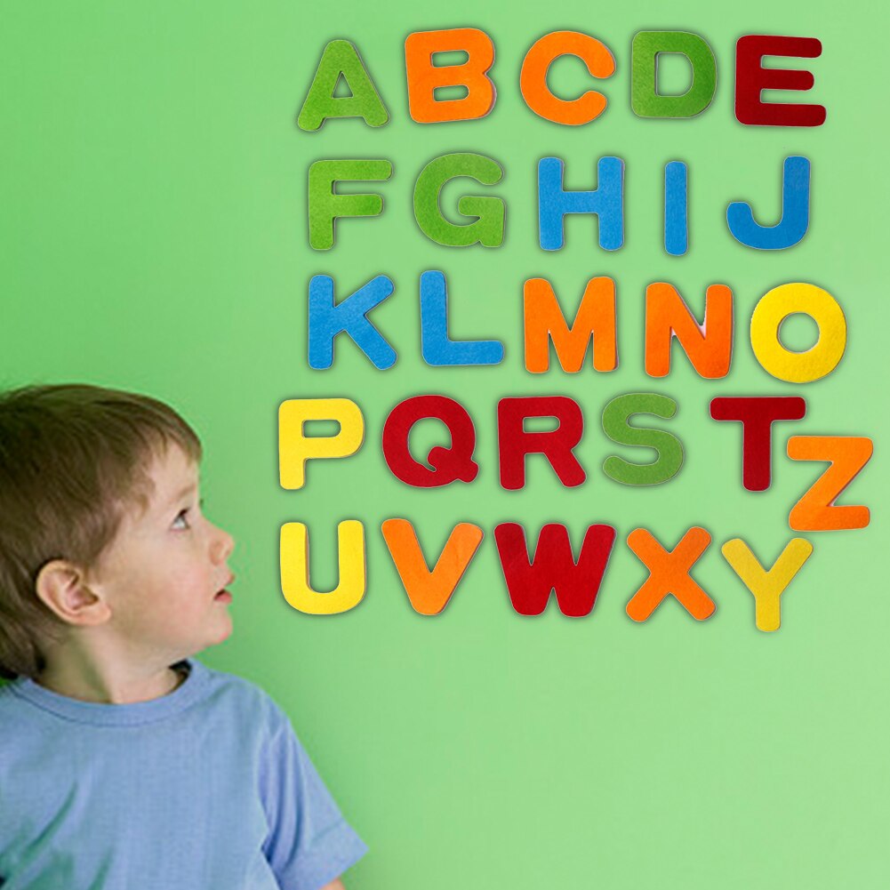26pcs English Alphabet Kids Home Non-woven Fabric Sewing Cartoon DIY Craft Felt Letters Needlework Kindergarten Decoration
