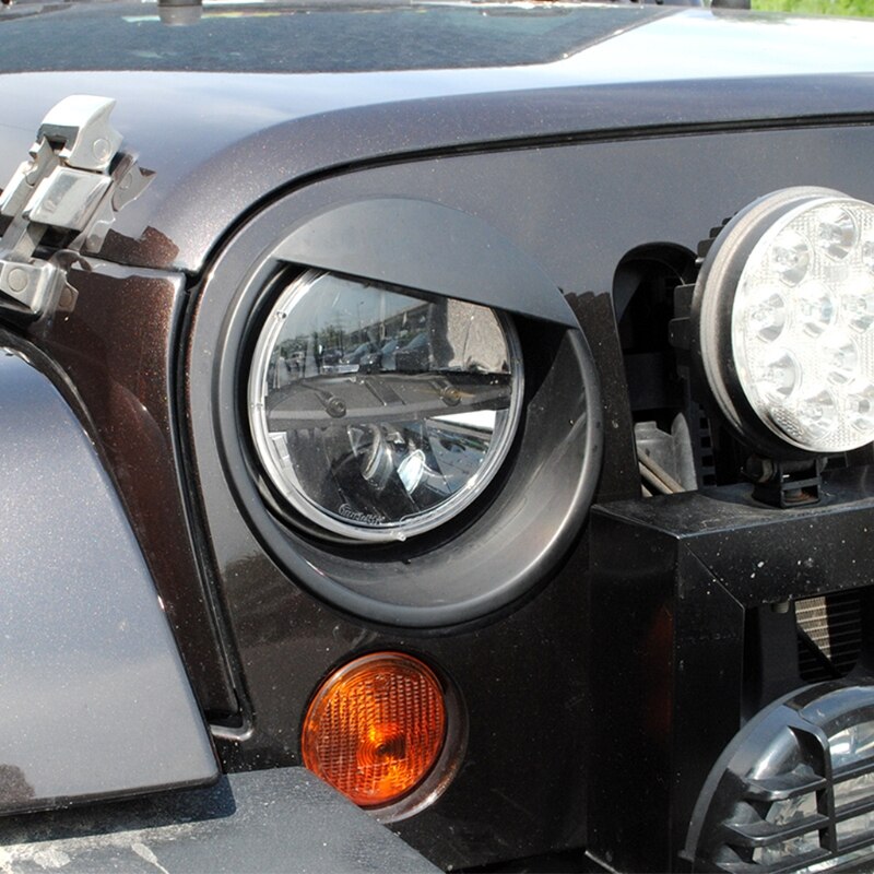 Faros delanteros para Jeep Wrangler, cubierta embellecedora de faros delanteros, Angry Bird, ABS, 2 unidades, 2007
