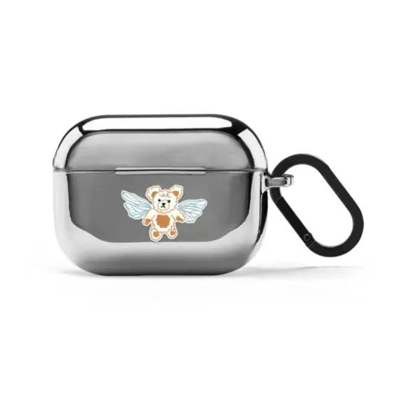 Colorful Hearts Electroplated Case for AirPods 3 4 Pro Pro2 Earbuds Cover: XS / Lvory