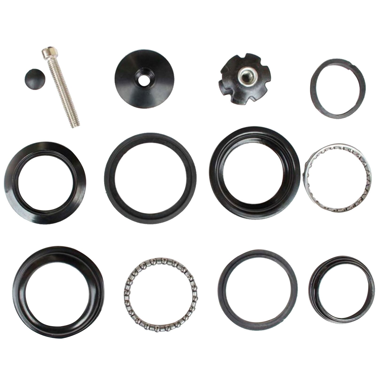 1-1/8" Bicycle Headset Heavy Duty Headset Top Cap Bearings 34mm/ 44mm Diameter Threadless Stem Tapered Sealed BMX Bearing Nuts: 34MM