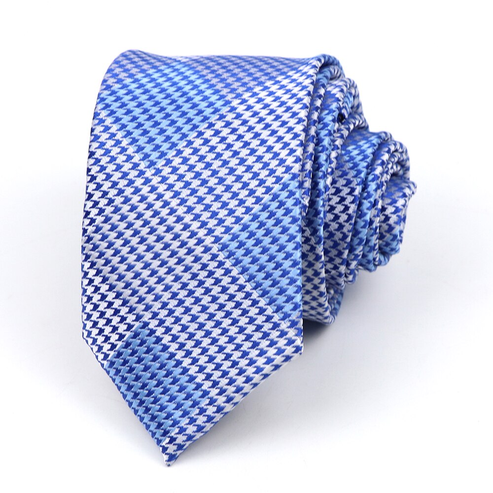 Men's Skinny Tie 6CM Width Casual Plaid Polyester Necktie for Men Party Wear Cravat Business Wedding Accessories: 2