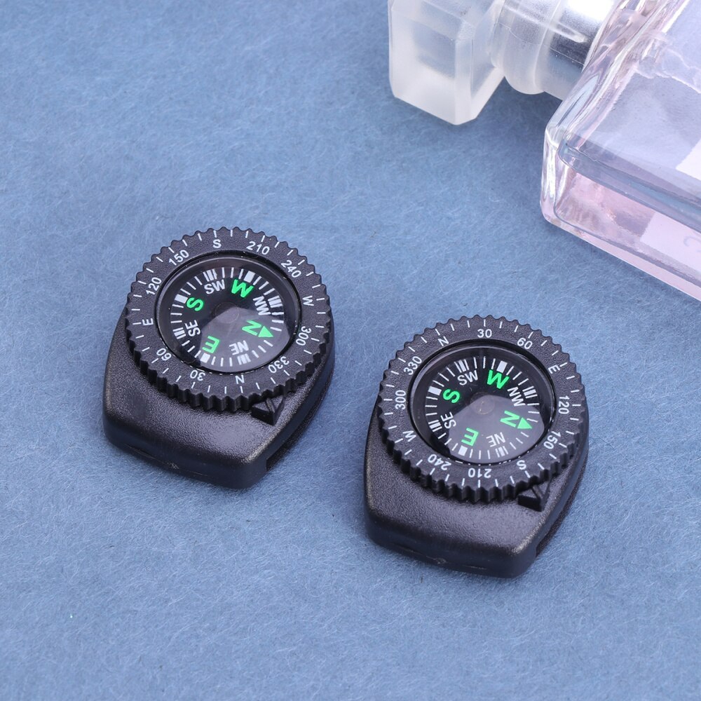 2 PCS Detachable Compass Waterproof Portable Compass Camping Compass Survival Tools for Watch