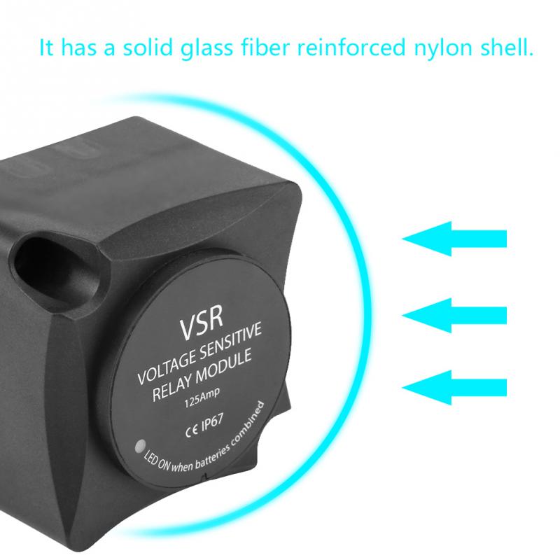 Voltage Sensitive Relay (VSR) Automatic Charging Relay 125A Dual Battery Isolator (VSR) Car Accessories