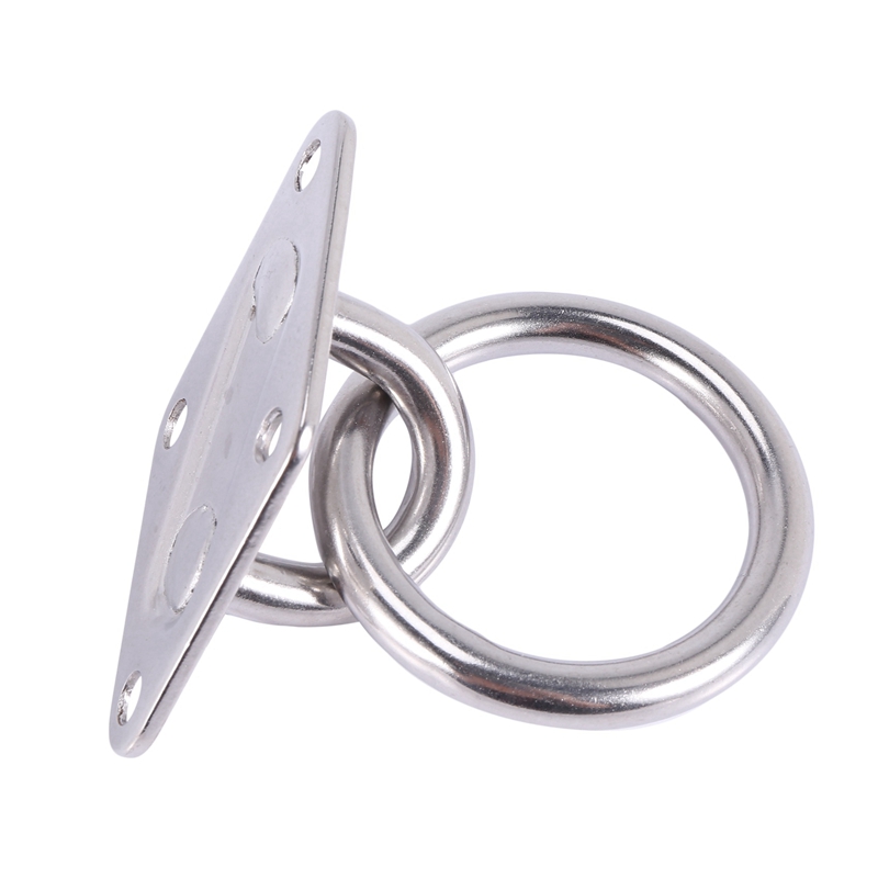 10 pcs 80mm x 50mm mounting hooks for wall or ceiling with round ring stainless steel bracket/fixing