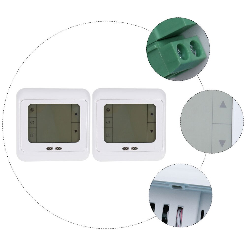 2pcs Underfloor Heating Temperature Controller Digital Thermoregulator
