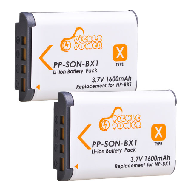 Caricatore doppio di USB dell&#39;affissione a cristalli liquidi della batteria di 1600mAh NP-BX1 NP BX1 per Sony FDR-X3000R RX100 AS100V AS300 HX400 HX60 AS50 WX350 AS300V ZV-1: 2 Battery