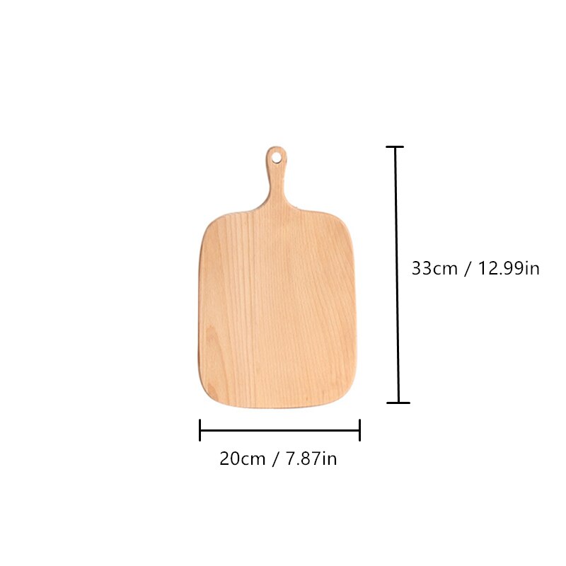 Kitchen Wooden Chopping Blocks Beech Walnut Cutting Board Pizza Bread Fruit Sushi Tray Hangable Non-slip Kitchen Tools: Beech B