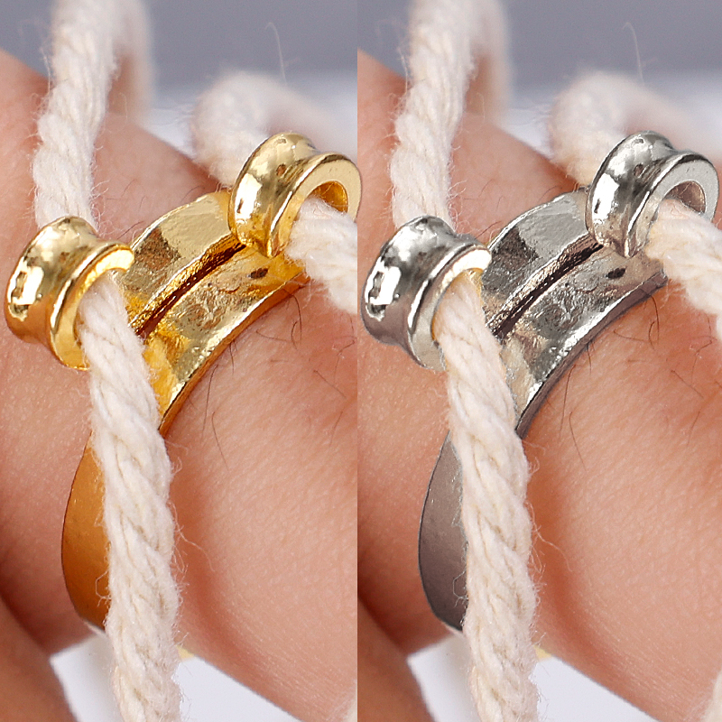 Anillos ajustables para tejer ganchillo, guía de hilo DIY, soporte más rápido para dedo, herramienta para ganchillo, suministros de costura, 4/1 Uds.