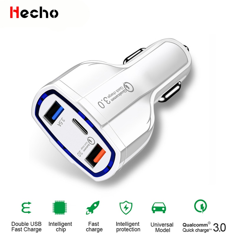 Dual Usb Car Charger QC3.0 4.0 Snel Opladen Adapter Voor Iphone 11 12 Xiaomi Redmi Huawei Mobiele Telefoon Auto Quick lading Socket