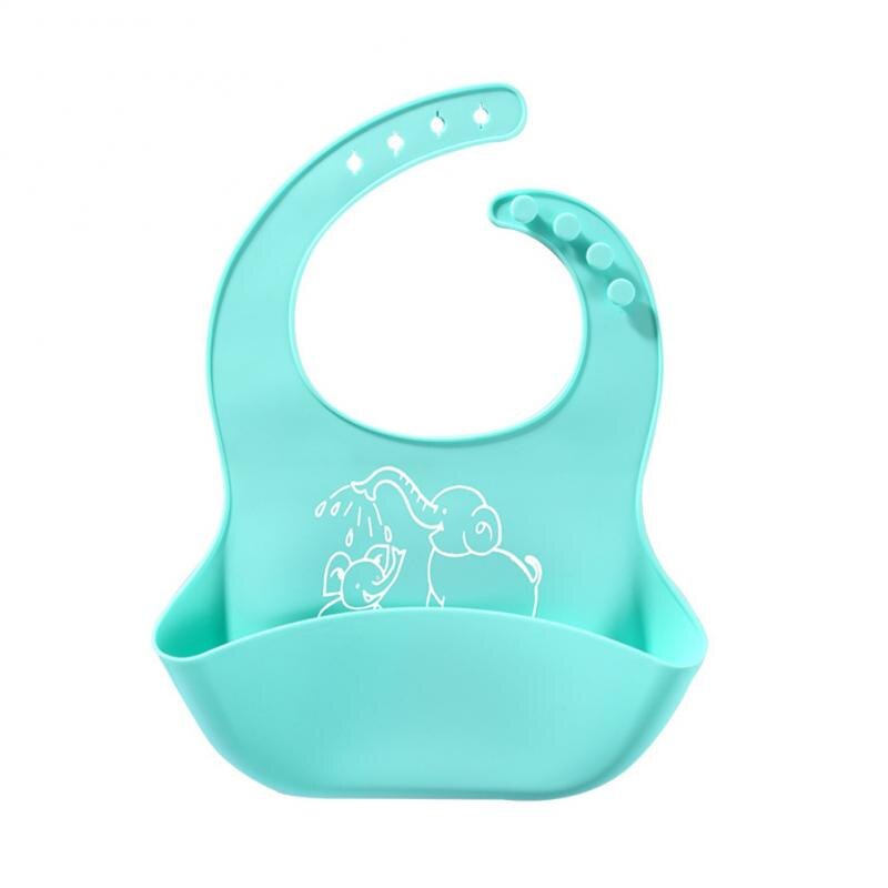 Baby Bib Bib Waterproof Cute Elephant Soft Baby Bib Easily Wipe Clean Food-grade Silicone Children's Accessories Bib B: 02