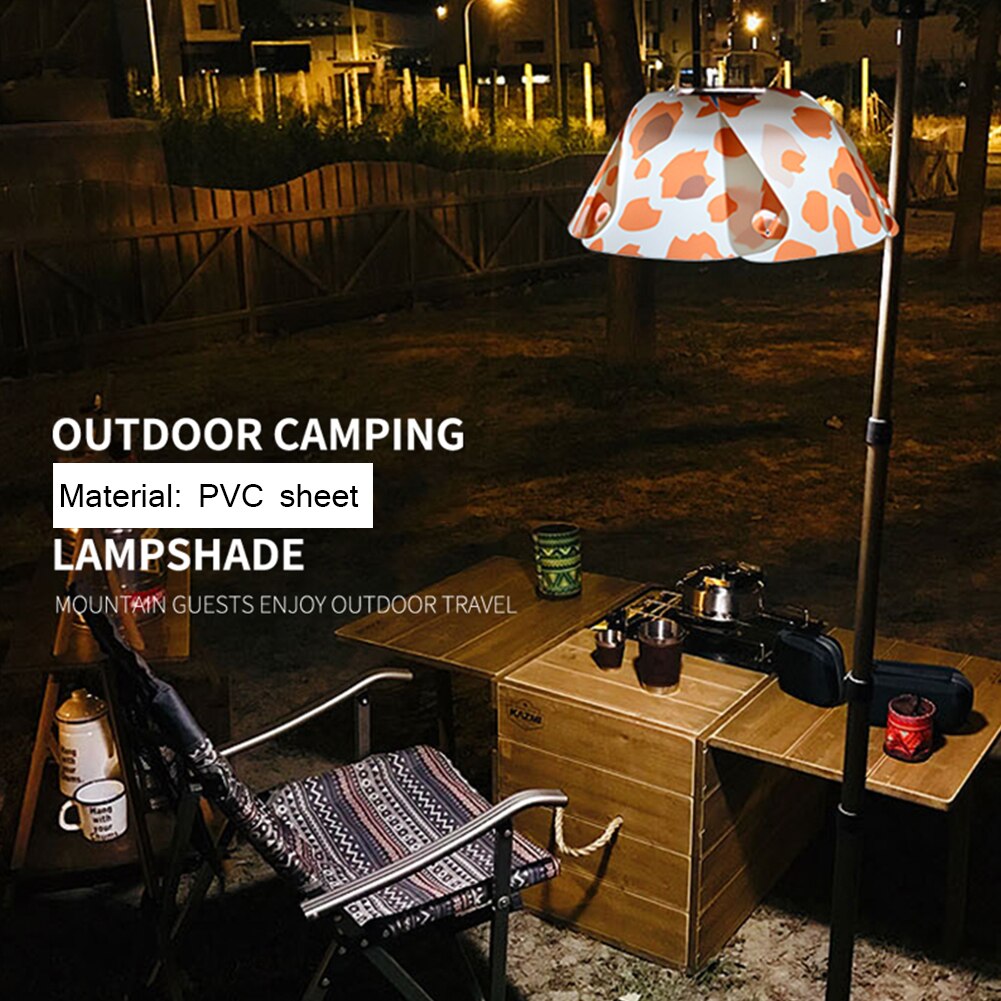 Camouflage Pvc Tent Lantaarn Schaduw Kegel Lamp Hood Cap Outdoor Camping Wandelen Voor Familie Outdoor Camping Accessoires