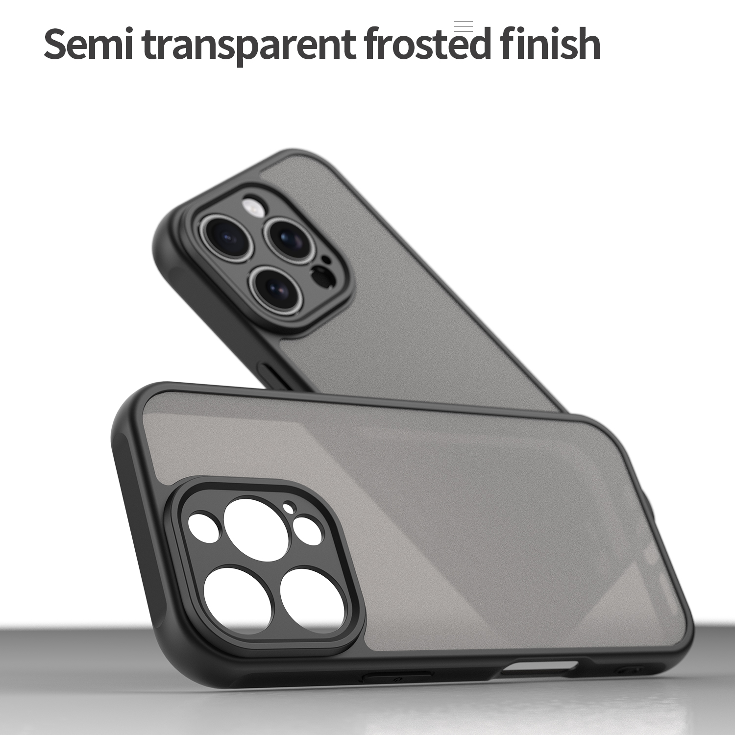 Funda de teléfono mate a prueba de golpes para iPhone 14 15 Pro Max Plus iPhone14 Pro Max, funda trasera acrílica de silicona suave