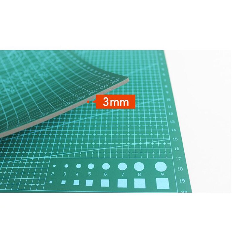 Tapete de corte de PVC para manualidades, herramienta de corte de arte autocurativo con estampado doble, para costura, tablero de álbum de recortes, A3, A4 y A5