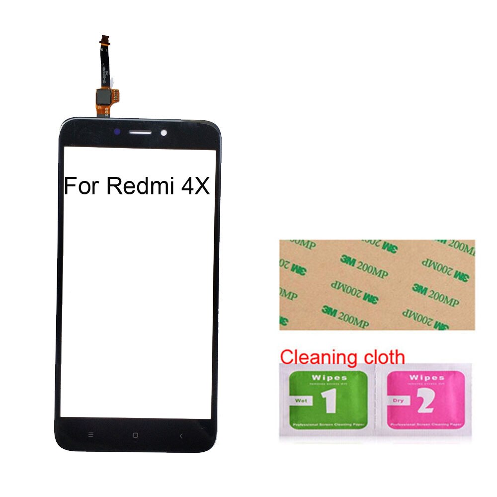 5.0 ''ekran dotykowy robić Xiaomi Redmi 4A 4X ekran dotykowy Digitizer czujnik wymiana panelu szklanego: 4X czarny