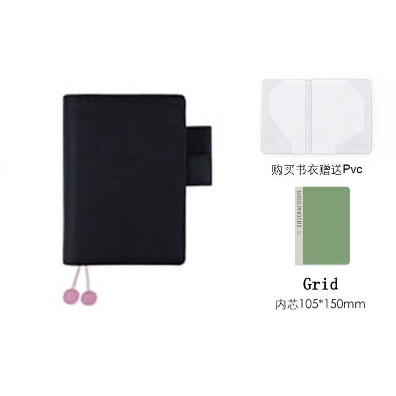 Yiwi A6 Grid Filler Planner Agenda Color Colth Notebook PVC Daily Journal Travel Journal Note Stationery