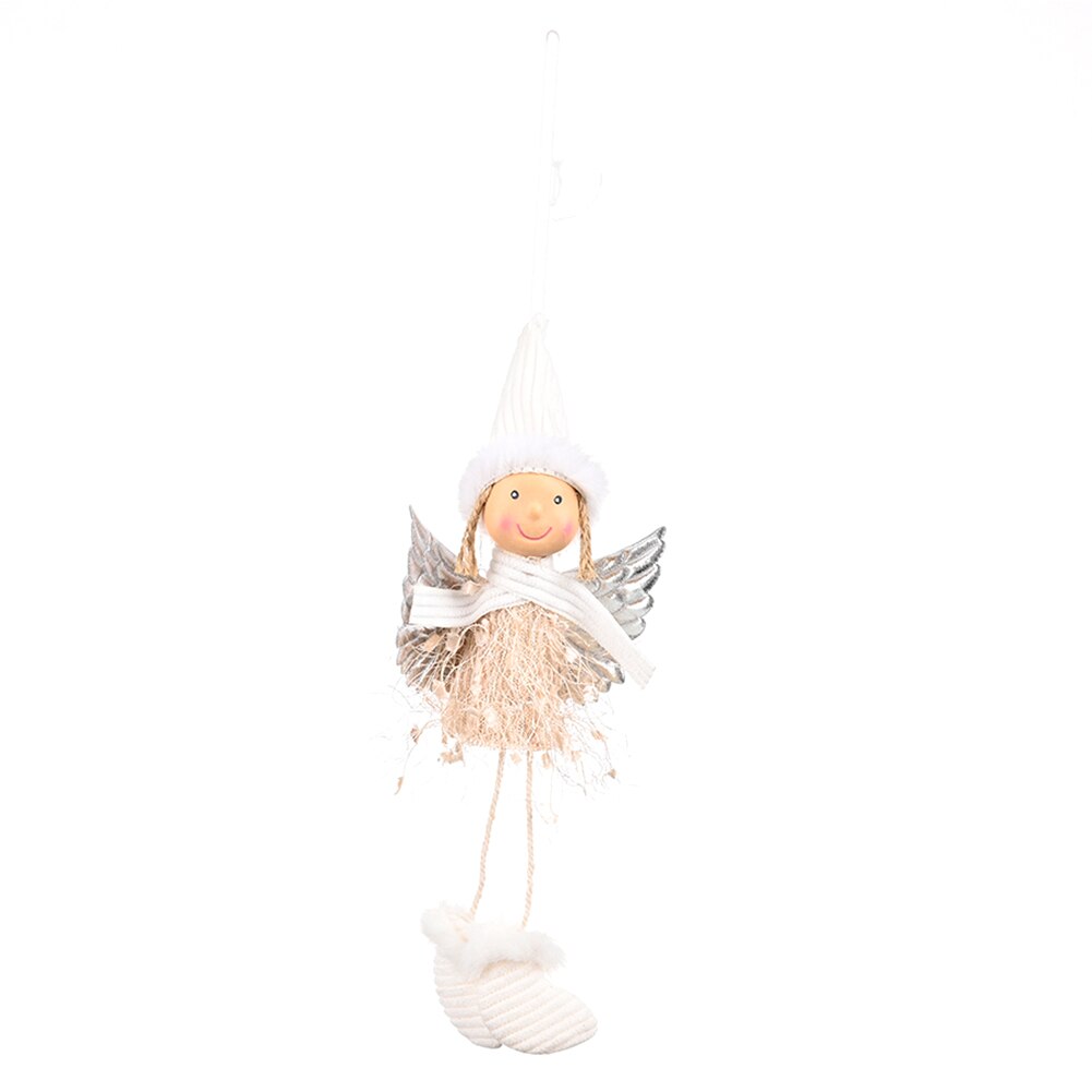 Christmas Feather Sequins Angel Doll Chrismas Tree Decoration Hanging Ornaments Atmosphere Decoration Props
