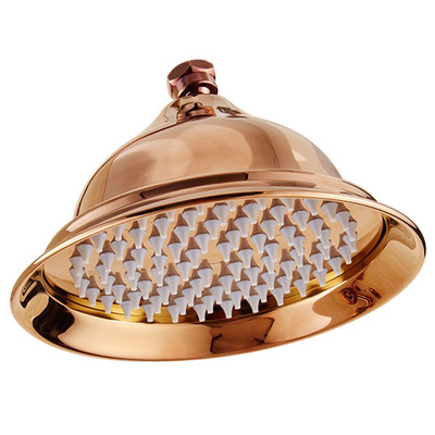 8 inch round gold ,rose gold,chrome, antique,black bathroom solid brass copper rain shower head: Rose Gold