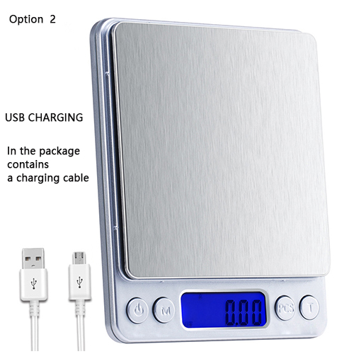 Küche Skala Digitale Präzision Elektronische Waage USB Tasche Gewicht Gold Gleichgewicht 3000g x 0,1g 2 Tabletts Skala Küche: USB Skala
