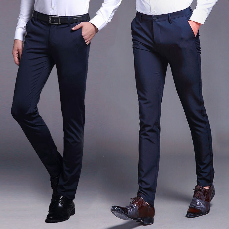 Smarte afslappede bukser herre slanke bukser bermuda masculina thin tide business casual jakkesæt bukser kpop mand bukser