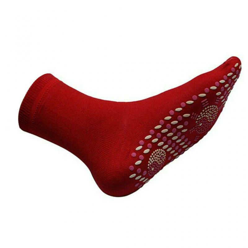 Calcetines magnéticos con autocalentamiento para hombre y mujer, medias cálidas de terapia magnética, cómodas y transpirables, para invierno: A