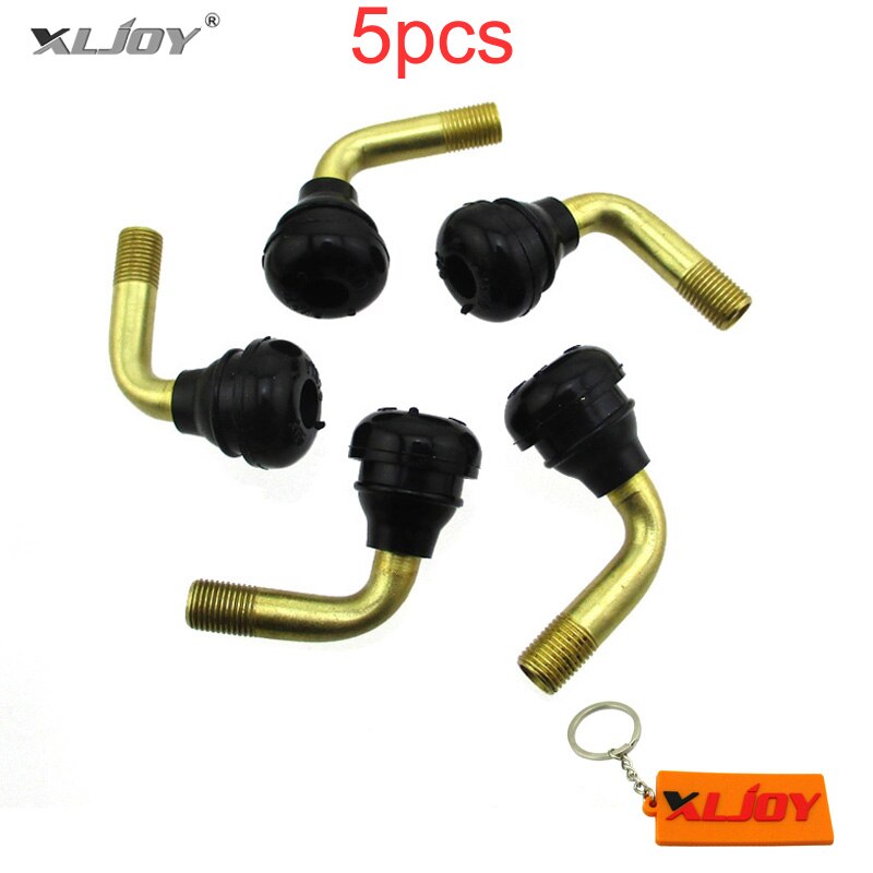 Válvula de neumático sin tubo XLJOY PVR70, tallos de 90 grados, de tracción automática para moto, ciclomotor, ATV, Quad Pit Dirt Bike: 5pcs