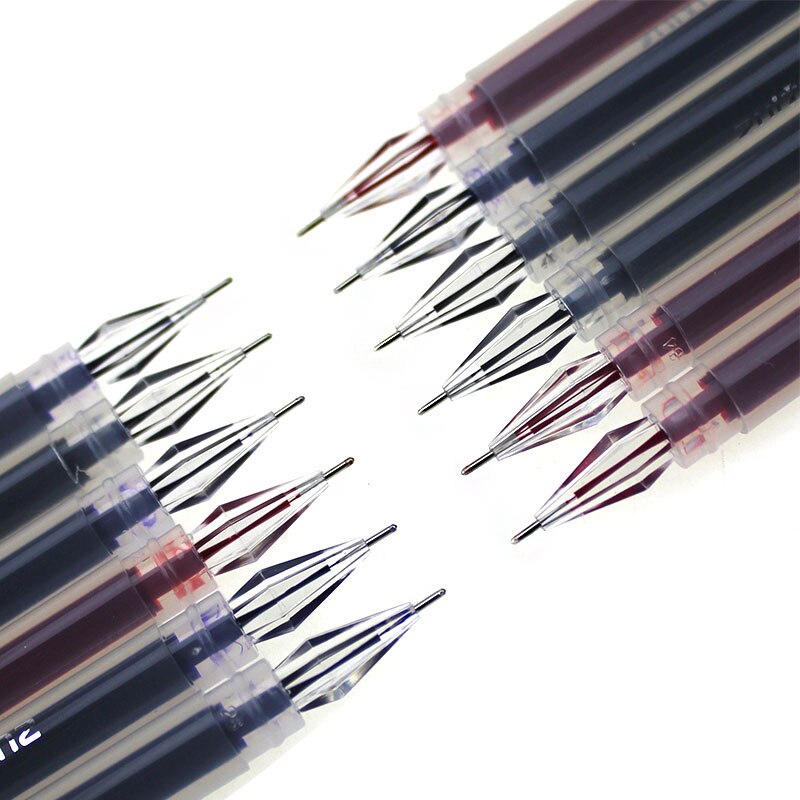 ZUIXUA 12pcs Gel Pen 0.38mm Black Blue Red Ink Pens Large Capacity Writing Smooth School Student Pens Office Stationery
