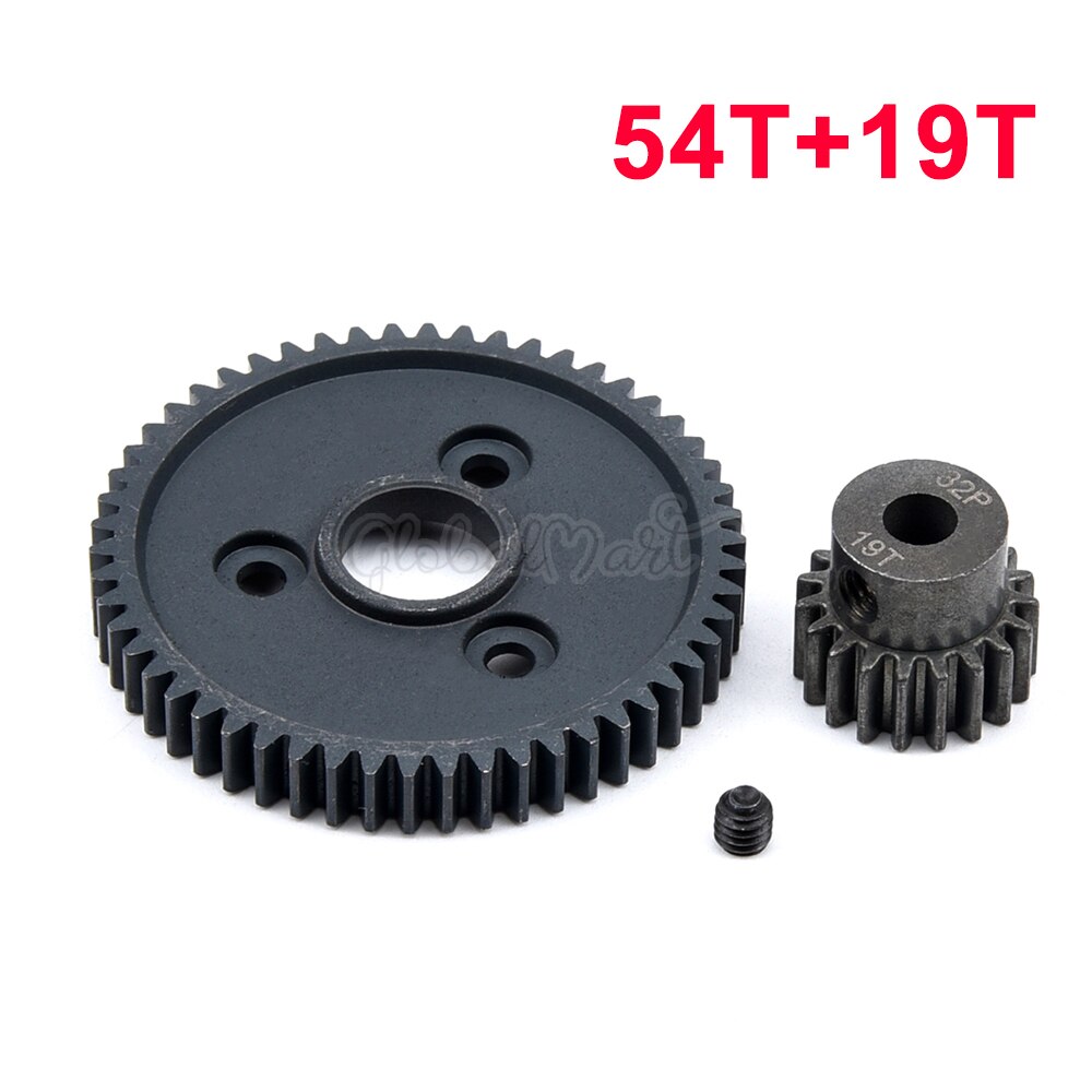 Metalen Staal 54T 0.8 32 Pitch 3956 Tandwiel En 15T 17T 19T Gears Gear Sets voor Traxxas Slash 4X4 4WD 2WD Vxl Rally Vxl Stempel: 54T and 19T