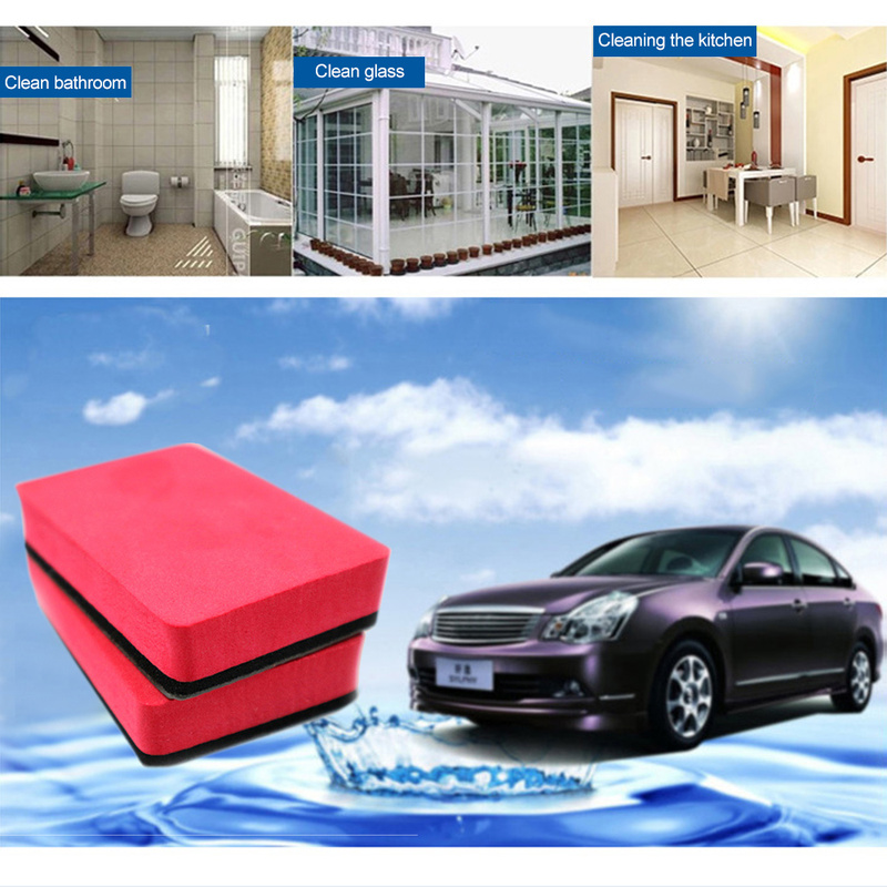 Almohadilla de cera para limpiar automóviles, 2 uds., herramienta para coches, almohadilla de barra de arcilla mágica, bloque de esponja de limpieza de vidrio, herramienta para lavar cepillos, accesorios para el coche