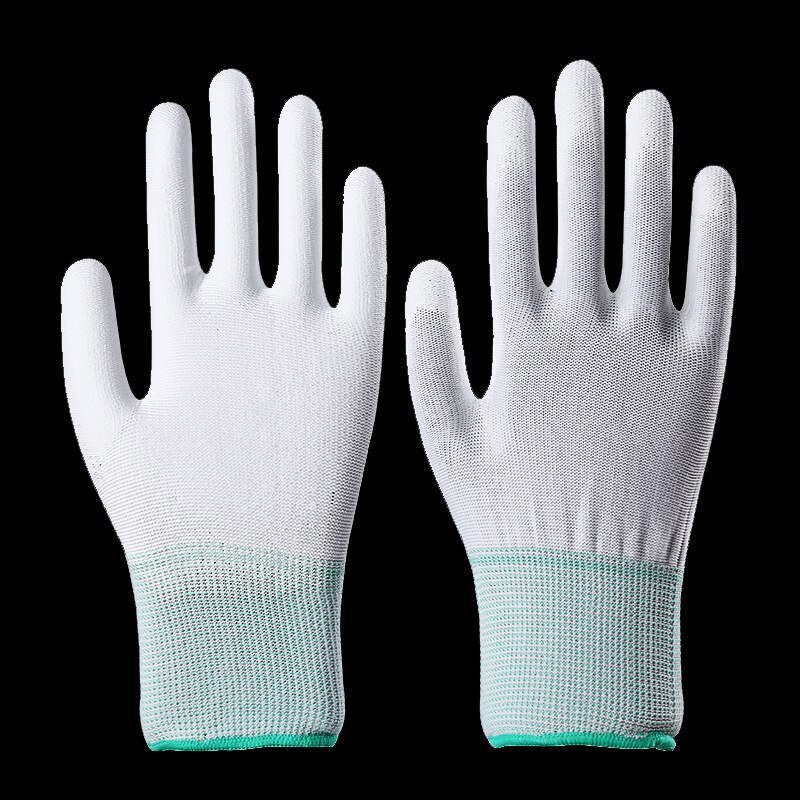 1 paar Antistatik-handschuhe Anti Statische ESD Elektronische Arbeits Handschuhe Pu Finger Beschichtet Finger PC Gleitschutz Für Finger Schutz