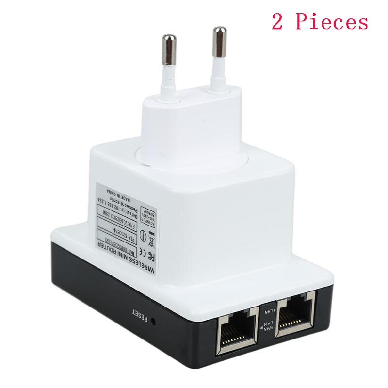 300Mbps Snelheid Draadloze Repeater Netwerk Wifi Signaal Range Extender Router Booster Draadloze Wifi Repeater Mini Router Automatisering: 2 pieces EU plug