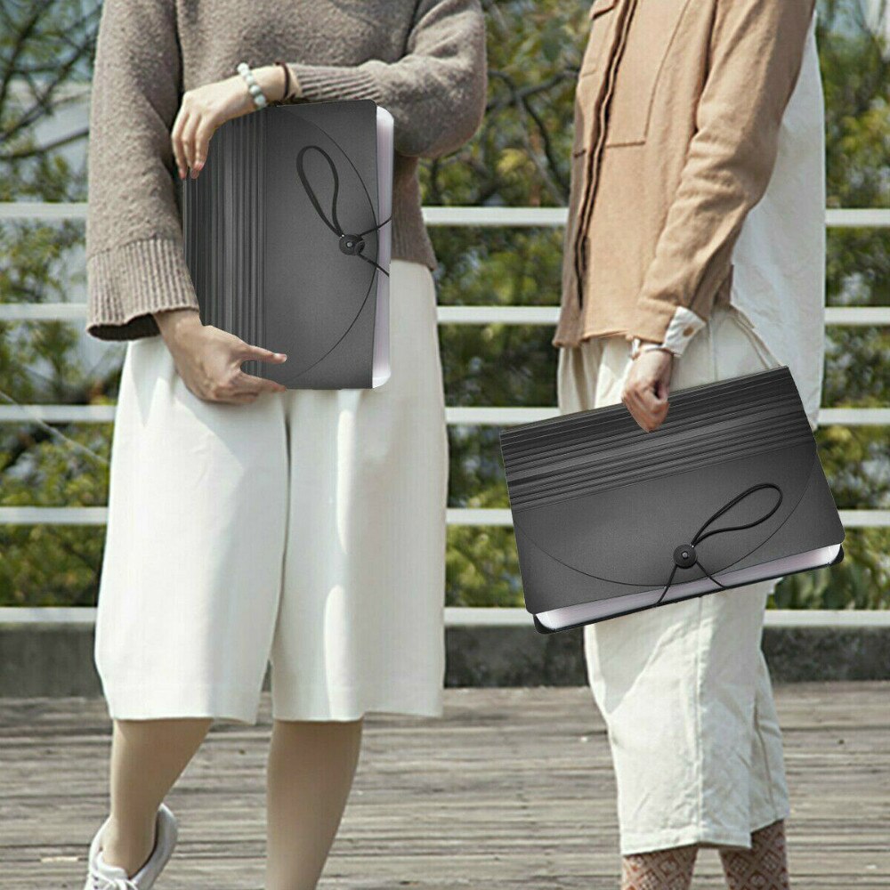 File Organizer, 24 Pockets A4 Office Expanding File Folder, Document Organizer, Accordion Filing Box, Receipt Paper Folders