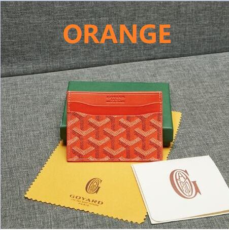 Men's Women's Wallets Purse Handbags Bags Card Holder PU Leather With Dust Bag & Green Box: orange