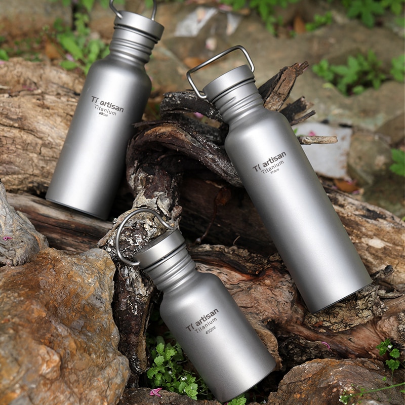 Tiartisan nyeste titanium sport vandflaske ultralet lækagesikker udendørs camping vandreture drikke vandflaske 400ml/600ml/750ml