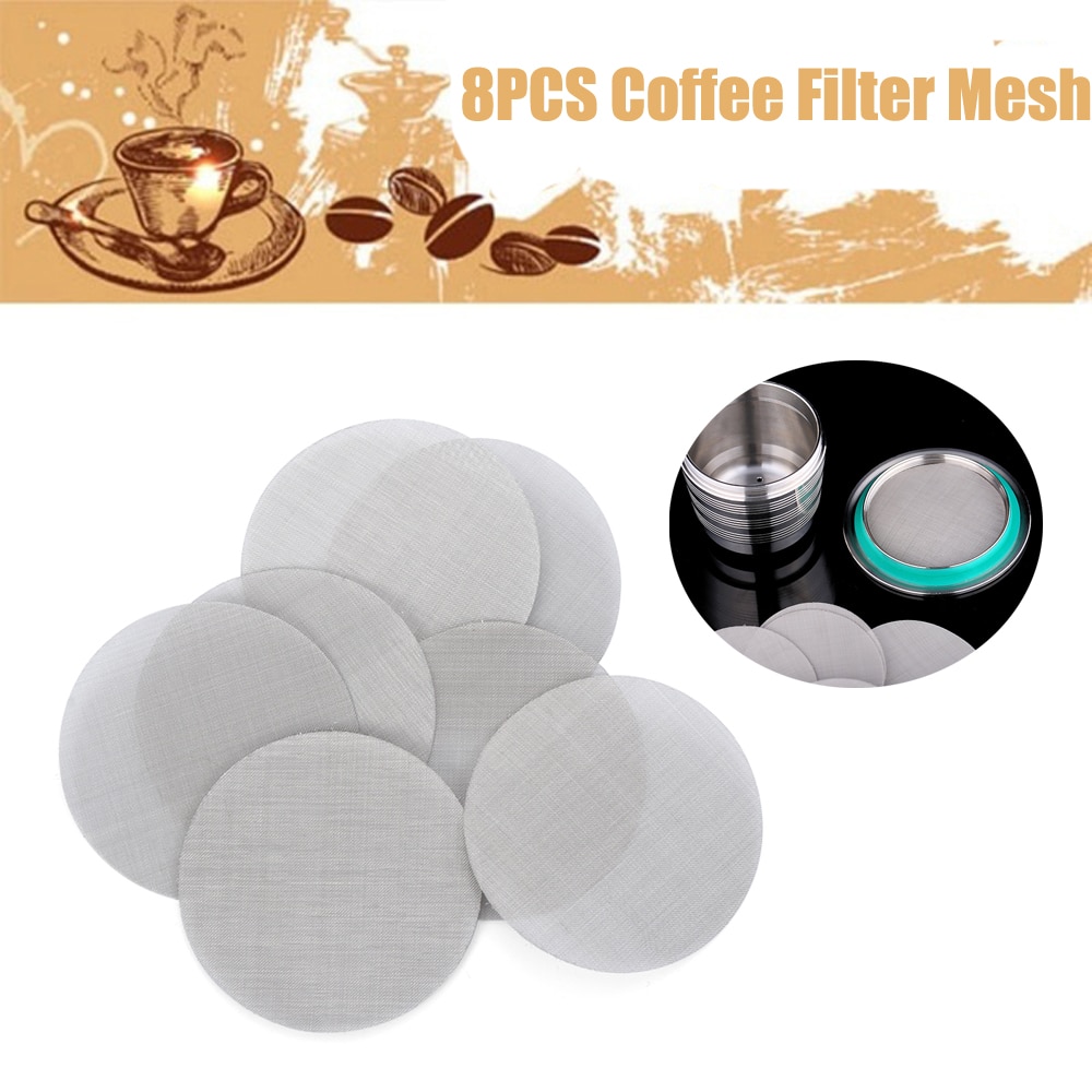 8 Stks/set 27 Mm Filter Mesh Keuken Rvs Koffie Food Grade Metal Hervulbare Capsules Diy Koffiezetapparaat Voor Nespresso