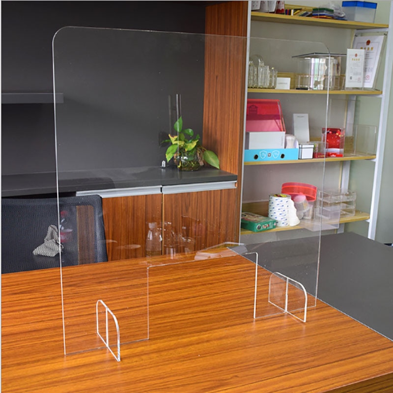 transparent Sneeze Guard Shield Protection Safety Counter Top Perfection Reception Counter Side Office Reception Droplet Defense